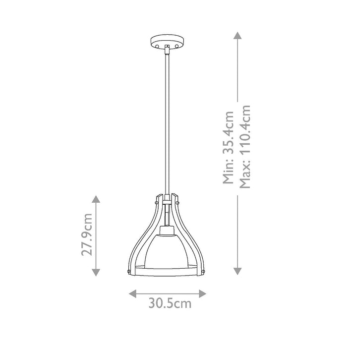 Hinkley Middlefield Mini Pendant Ceiling Light — close-up detail