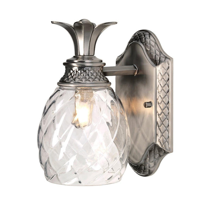 hinkley plantation 1 light antique nickel bathroom wall light