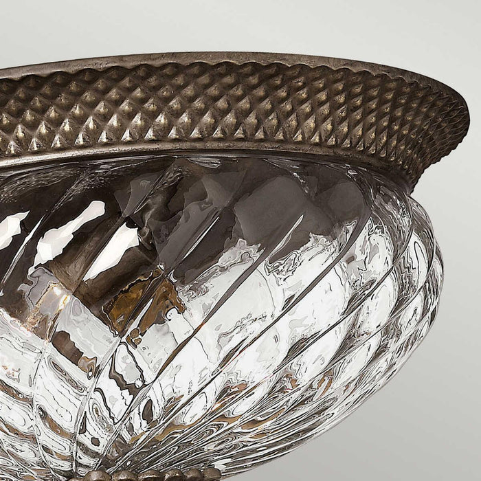 Hinkley Plantation Bronze Large Flush Ceiling Light Hallway close up