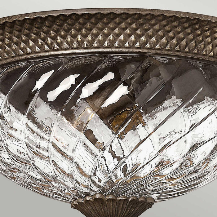 Hinkley Plantation Bronze Large Flush Ceiling Light Living room close up