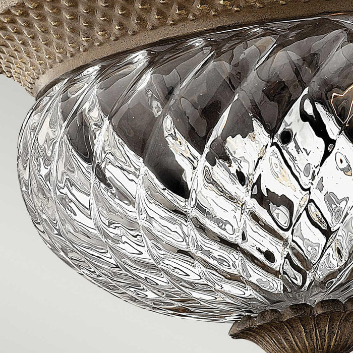 Hinkley Plantation Pearl Bronze Small Flush Ceiling Light Living room wide shot