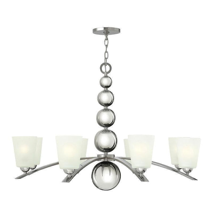 Traditional Ceiling Pendant Lights - Hinkley Zelda 8lt Chandelier HK/ZELDA8 PN