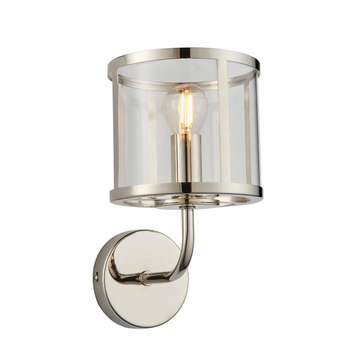 hopton nickel wall light clear glass shade by Endon Lighting Living room image