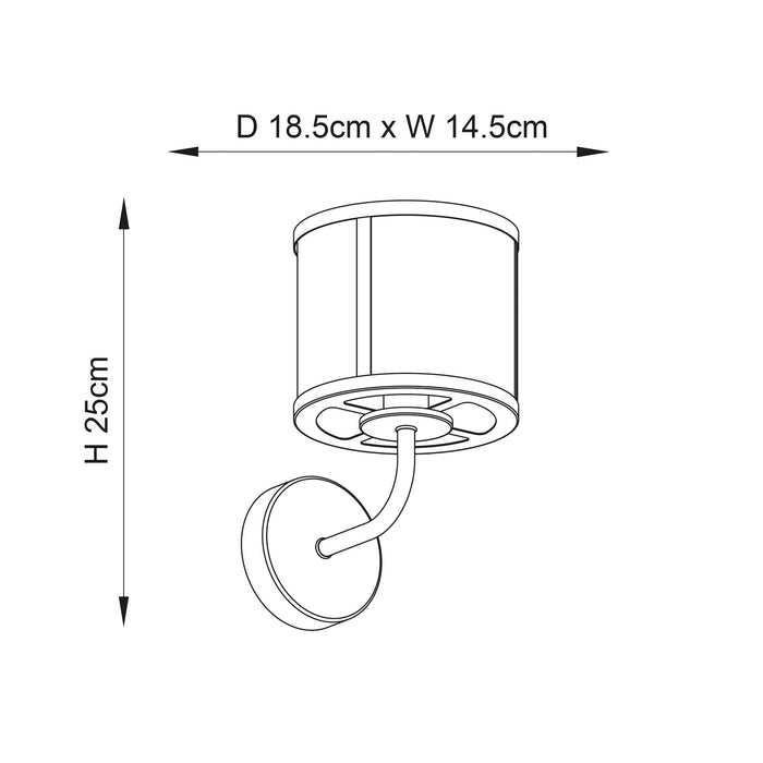 hopton nickel wall light clear glass shade by Endon Lighting Kitchen Lights CLose Up