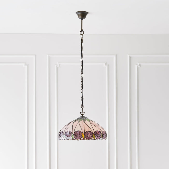 Hutchinson Medium Tiffany Ceiling Light, single Bulb Fitting — alternate view