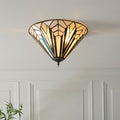 Interiors 1900 Astoria 40cm Tiffany Flush Ceiling Light by Interiors 1900 — suits living rooms, dining rooms & hallways