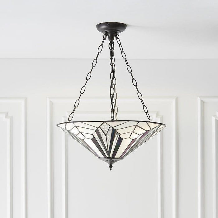 Interiors 1900 Astoria Large Inverted Tiffany Ceiling Light