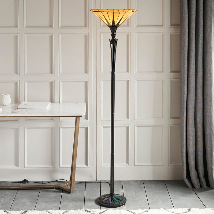 Interiors 1900 Dark Star Uplighter Tiffany Floor Lamp