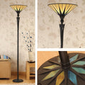 Tiffany Floor Lamps - Dark Star Tiffany Uplighter Floor Lamp 64042