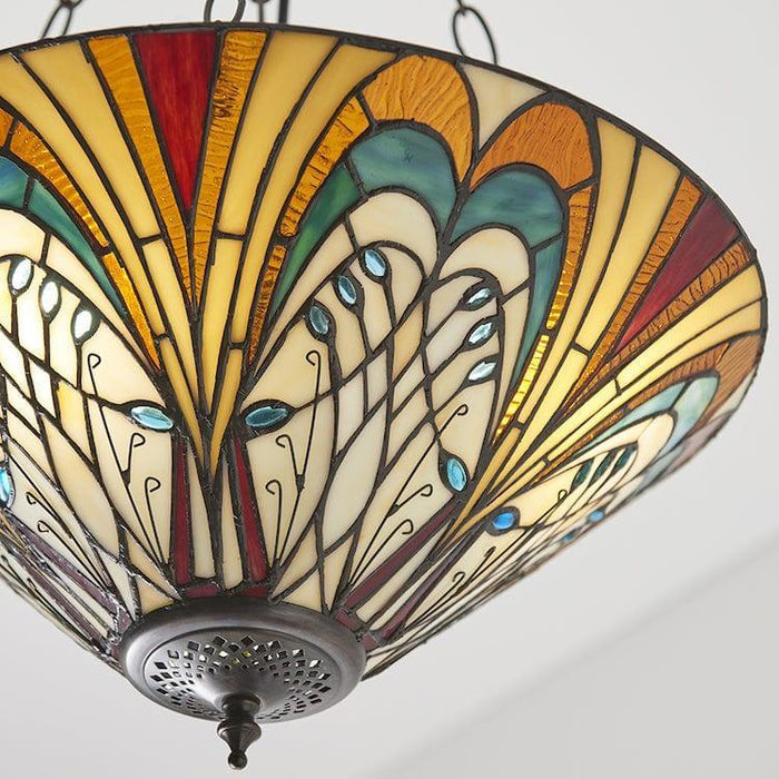 hector large inverted tiffany pendant light Hallway Lighting Image