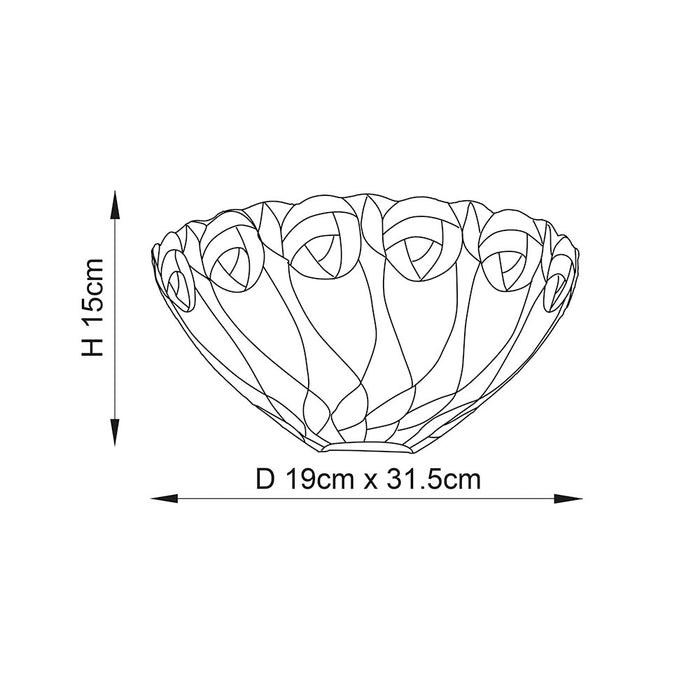 Interiors 1900 Hutchinson Tiffany Wall Light — alternate view