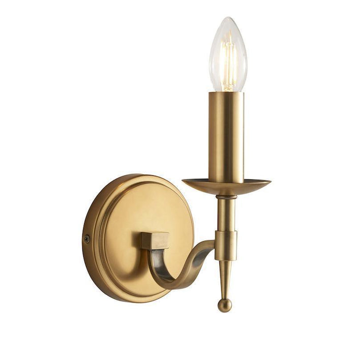 Stanford Antique Brass Finish Single Wall Light CA1W1B