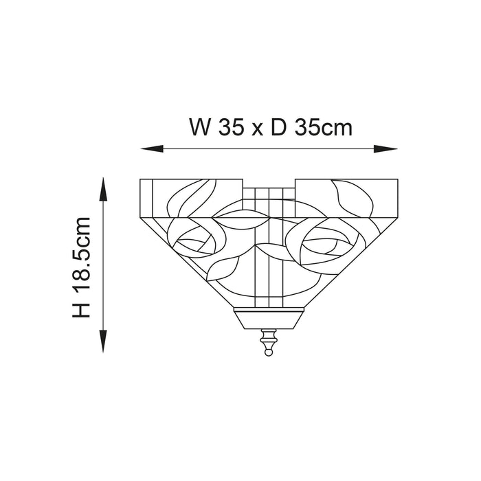 willow tiffany medium flush ceiling light 70699 mDining room lighting