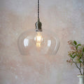 Island Medium Brass & Clear Glass Ceiling Pendant Light-Ceiling Pendant Lights-Living Lights-2-Tiffany Lighting Direct