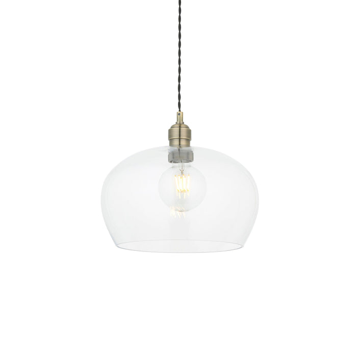Island Medium Brass & Clear Glass Ceiling Pendant Light-Ceiling Pendant Lights-Living Lights-1-Tiffany Lighting Direct