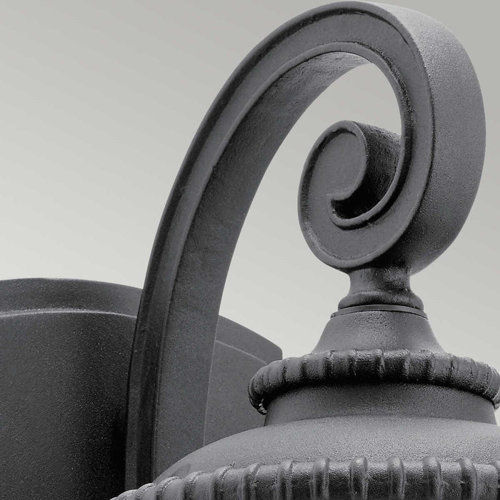 kichler admirals cove 1 light small black outdoor wall lantern Close Up