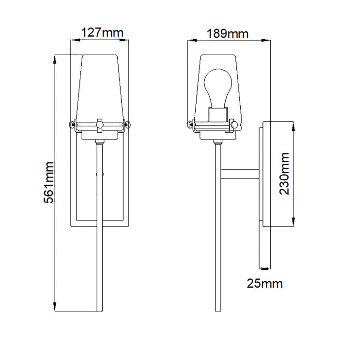 Kichler Alton 1 Light Chrome Bathroom Wall Light — close-up detail