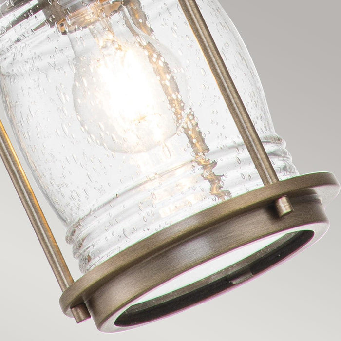 Kichler Ashland Bay Small Bronze Outdoor Chain Lantern — side profile