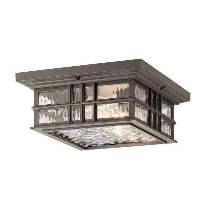 kichler beacon square 1 light bronze outdoor wall lantern
