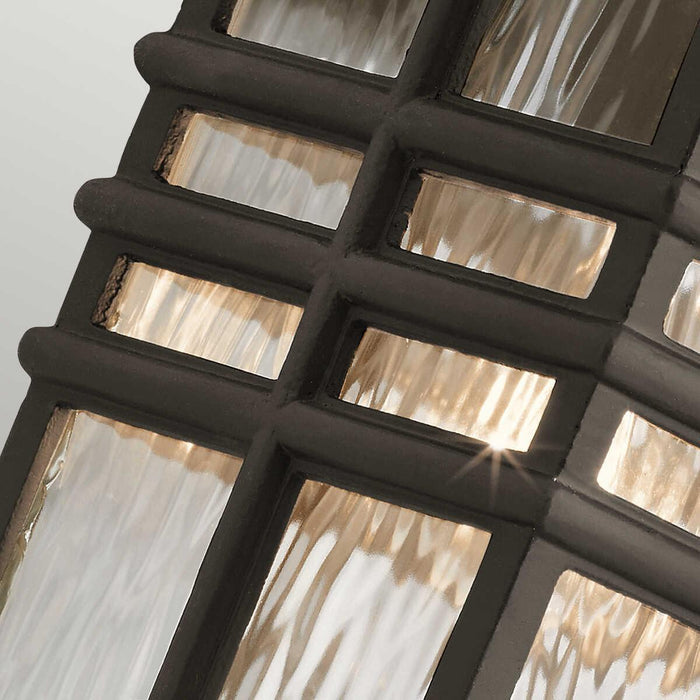 Kichler Beacon Square 1 Lt Medium Bronze Outdoor Wall Fitting Close up