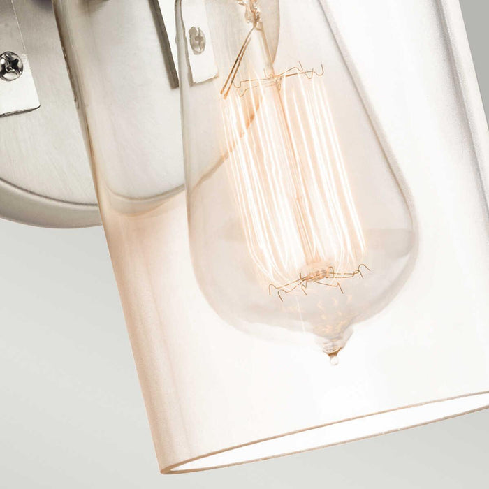 kichler brinley 1 light brushed nickel wall light Close Up