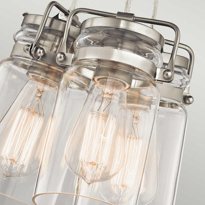 Kichler Brinley 3 Light Brushed Nickel Ceiling Pendant-Ceiling Pendant Lights-Elstead Lighting-2-Tiffany Lighting Direct