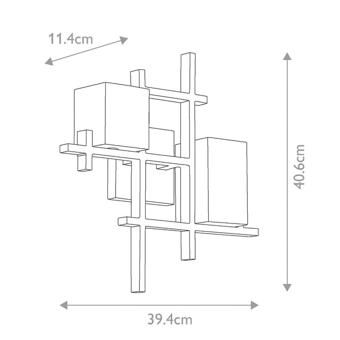 Kichler City Lights 2 Brushed Nickel Light Wall Light — close-up detail