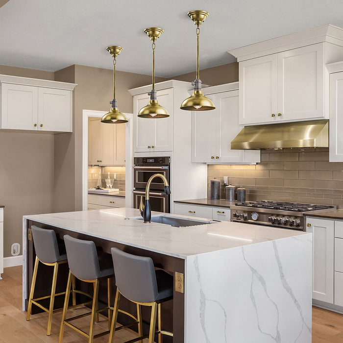Kichler Cobson 1 Light Mini Natural Brass Ceiling Pendant — alternate view