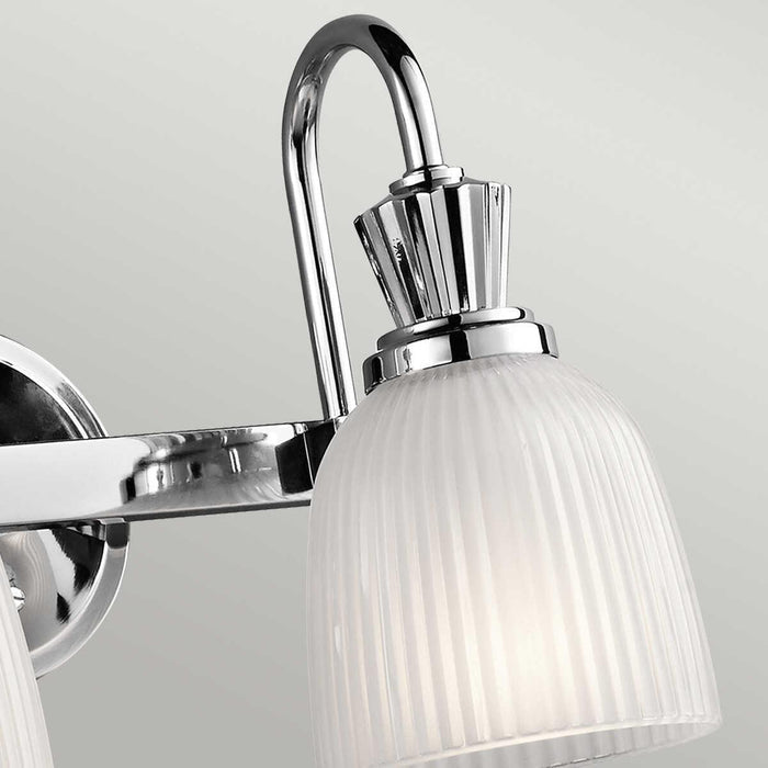 kichler cora 2 light polished chrome bathroom wall light Living Room Close Up