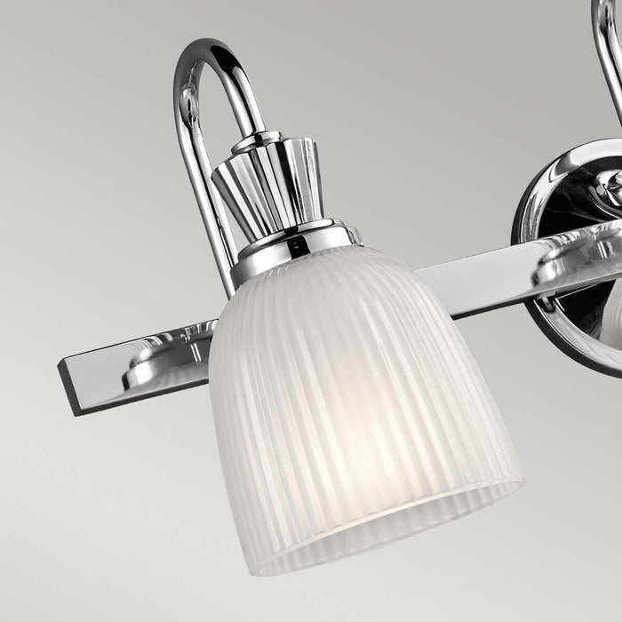 kichler cora 3 light polished chrome bathroom wall light Living Room Close Up