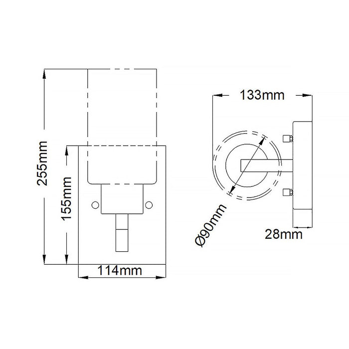 Kichler Deryn 1 Light Brass Wall Light — close-up detail