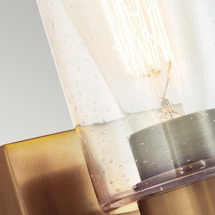 Kichler Deryn 1 Light Brass Wall Light Close Up Image