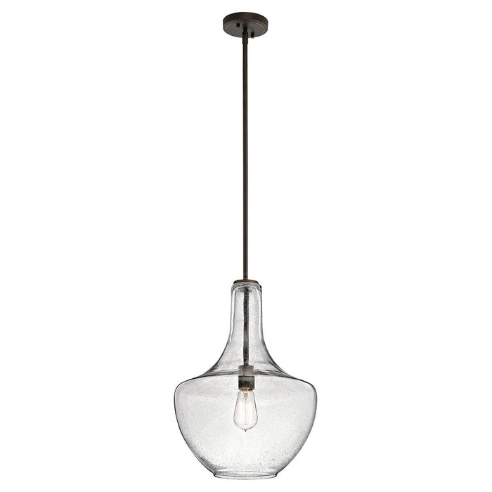 Kichler Everly 1 Light Medium Bronze Ceiling Pendant Light-Ceiling Pendant Lights-Elstead Lighting-1-Tiffany Lighting Direct