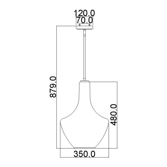 Kichler Everly 1 Light Small Bronze Pendant Ceiling Light — close-up detail