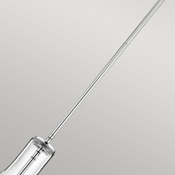 Kichler Everly 1 Light Small Chrome Ceiling Pendant — side profile