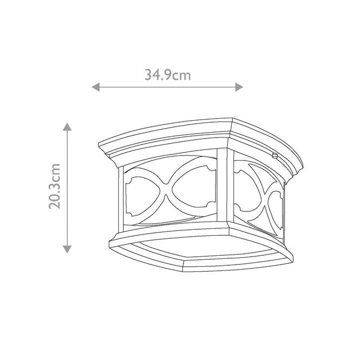 Kichler Franceasi Olde Bronze Outdoor Porch Ceiling  Lantern — alternate view