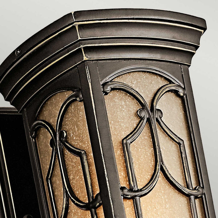 Elstead Franceasi Olde Bronze Finish Small Outdoor Wall Close up image