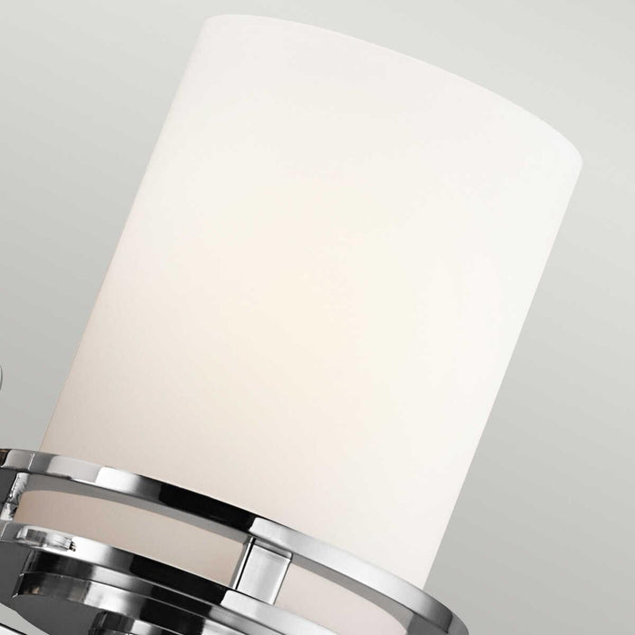kichler hendrik 2 light polished chrome bathroom wall light Close Up LED Bulb