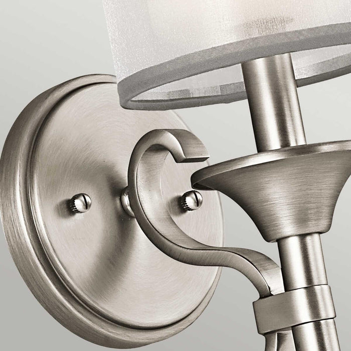 kichler lacey 1 light antique pewter wall light Close Up