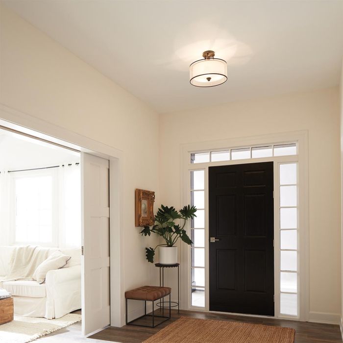 Kichler Lacey Mission Bronze Small Ceiling Semi-Flush Light — alternate view