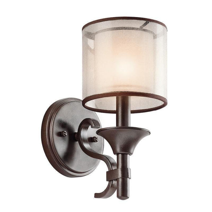 Art Deco Wall Lights - Kichler Lacey Mission Bronze Finish Wall Light KL-LACEY1 MB