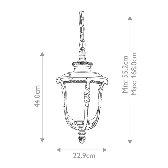 Kichler Luverne Rubbed Bronze Outdoor Pendant Light — alternate view