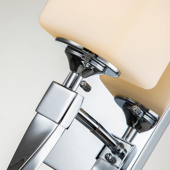 kichler marette 1 light chrome bathroom wall light Detailed Close Up