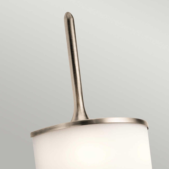 kichler mona 2 light small pewter bathroom wall light Close Up