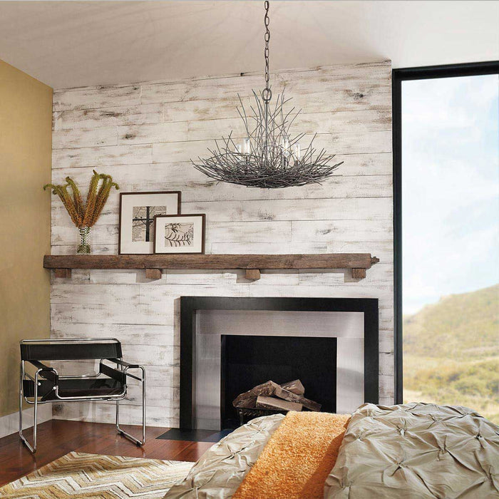 Kichler Organique 5 Light Bronze Chandelier Ceiling Light — close-up detail