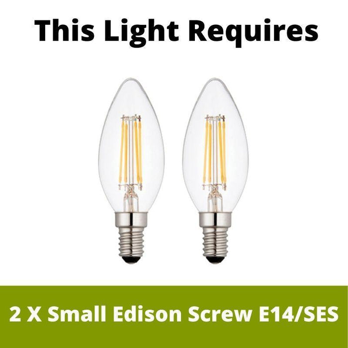 kichler piper 2 light chrome wall light glass rods drops LED Lamp Bulb Guide