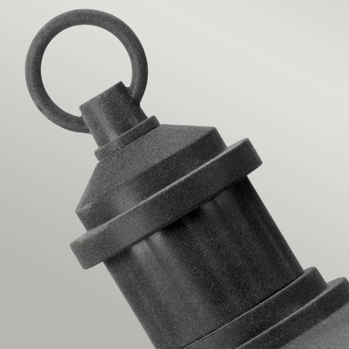 Kichler Riverwood 8" Zinc Pedestal Outdoor Lantern — additional angle