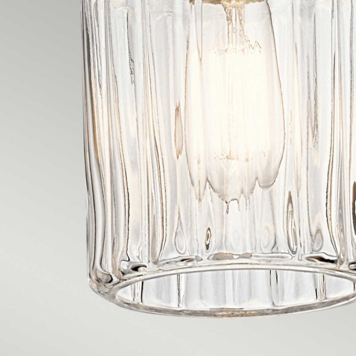 Kichler Riviera 1 Light Brushed Nickel Pendant Ceiling - 15cm-Ceiling Pendant Lights-Elstead Lighting-4-Tiffany Lighting Direct