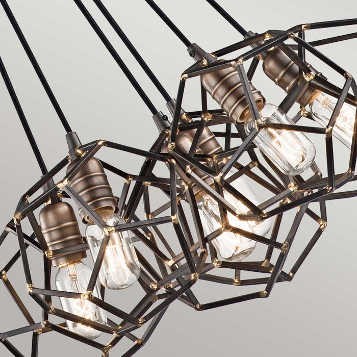 Kichler Rocklyn 6 Light Chandelier Ceiling Light - Raw Steel — product detail