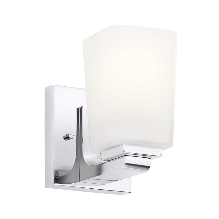 kichler roehm 1 light chrome bathroom wall light